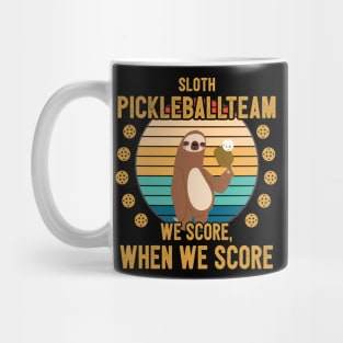 Funny Pickleball Player Gift Sloth Mug